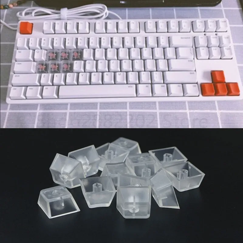 Lot de 10 touches de clavier mécaniques en ABS translucide mat (R1-R4) - Compatibles Cherry, Gateron, Kailh - Image 3
