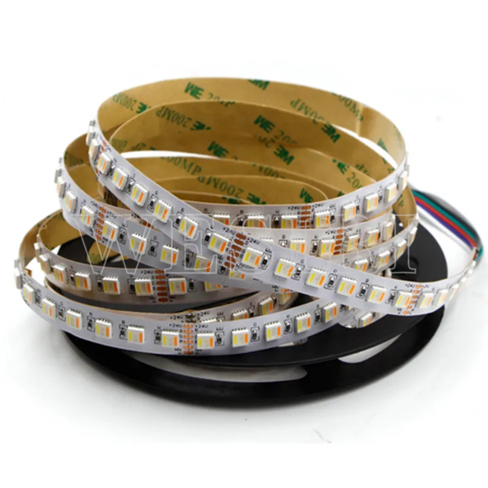 Ruban LED RGBCCT 5-en-1, 5m, 60/96 LED/m, 12V/24V