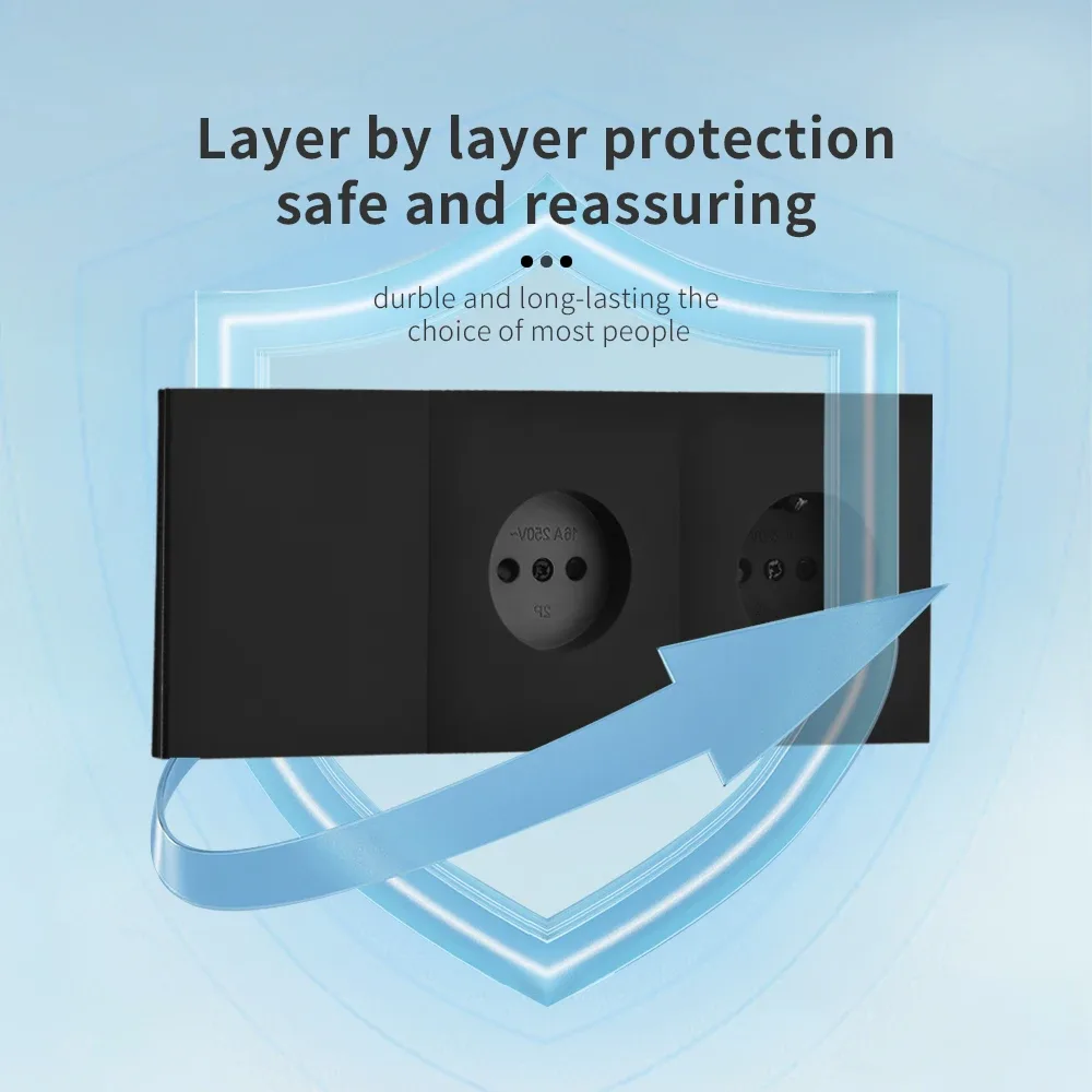 Interrupteur et prise de courant noir mat, finition soft-touch slide 5