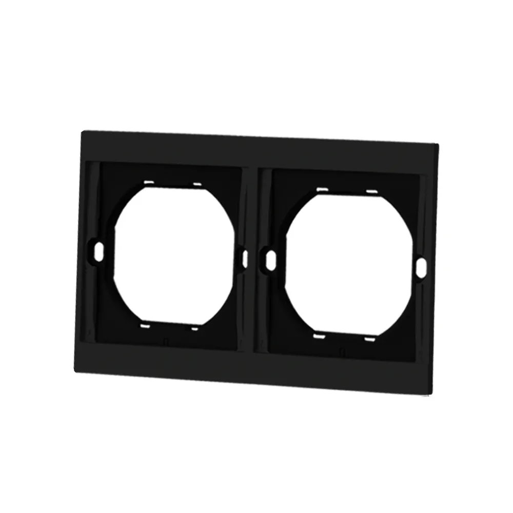 Interrupteur et prise de courant noir mat, finition soft-touch slide 17
