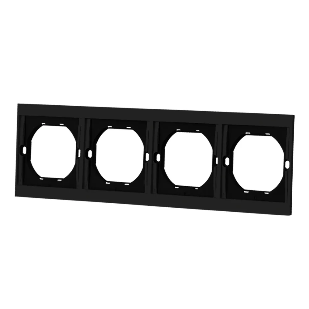 Interrupteur et prise de courant noir mat, finition soft-touch slide 19