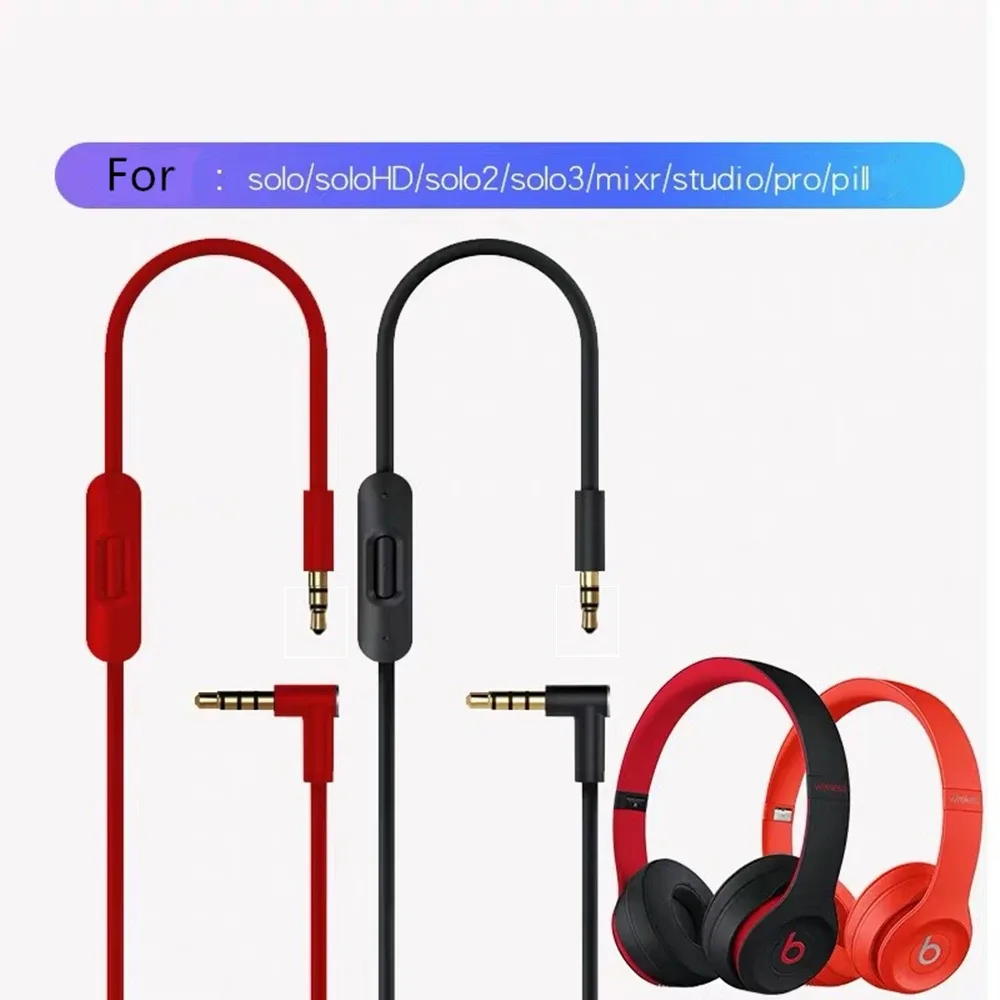 Câble audio jack 3,5 mm avec microphone pour Beats Studio, Solo, Pro et Mixr - 140 cm - Image 5