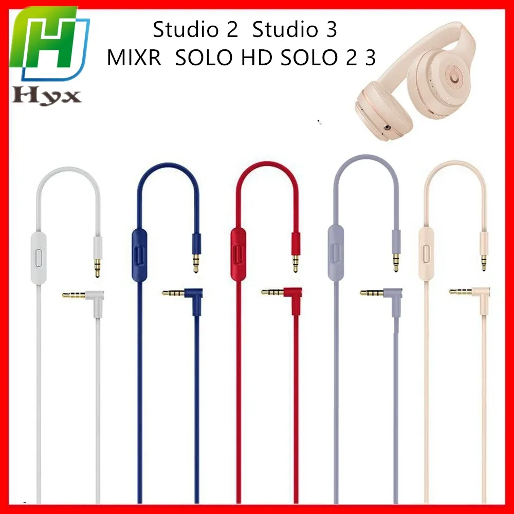 Câble audio jack 3,5 mm avec microphone pour Beats Studio, Solo, Pro et Mixr - 140 cm - Image 1