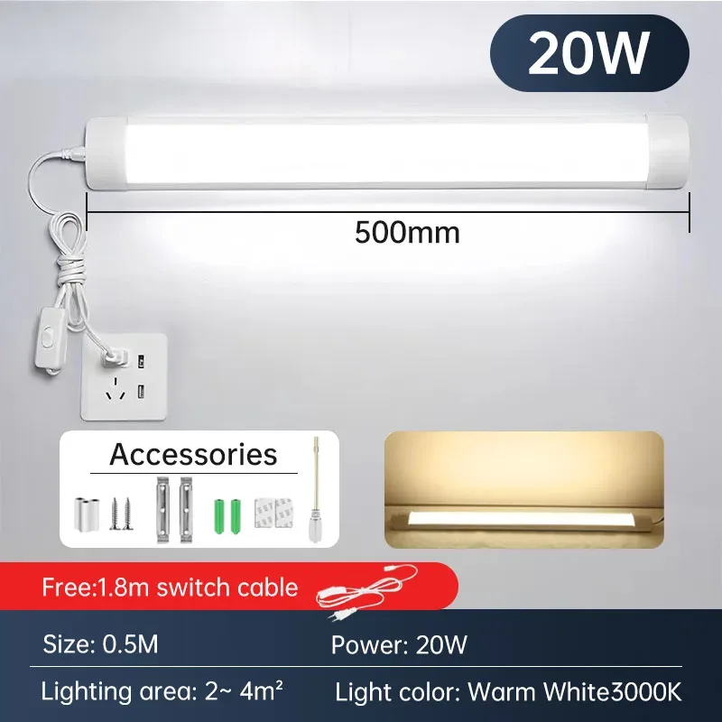 Ruban LED 220V avec câble d'alimentation pour éclairage intérieur slide 8