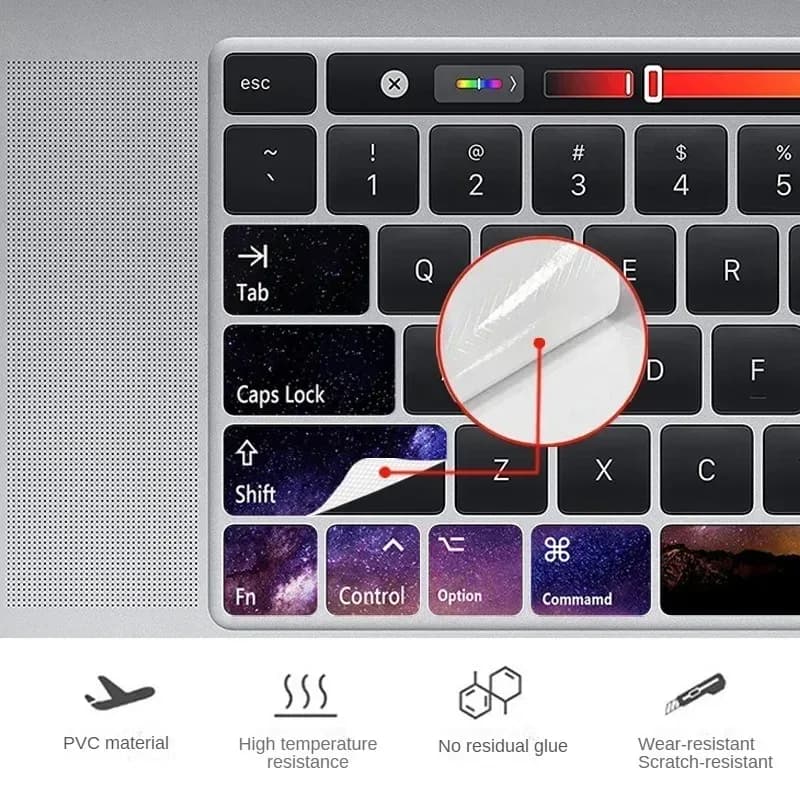 Autocollants décoratifs et anti-usure pour touches de clavier d'ordinateur portable - Image 4