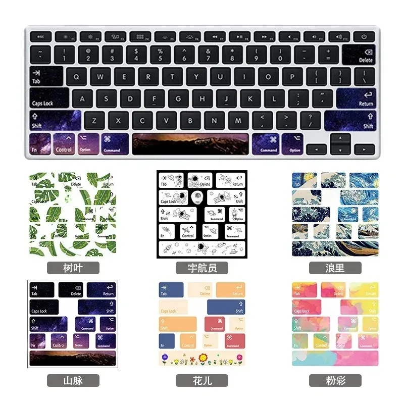 Autocollants décoratifs et anti-usure pour touches de clavier d'ordinateur portable - Image 2