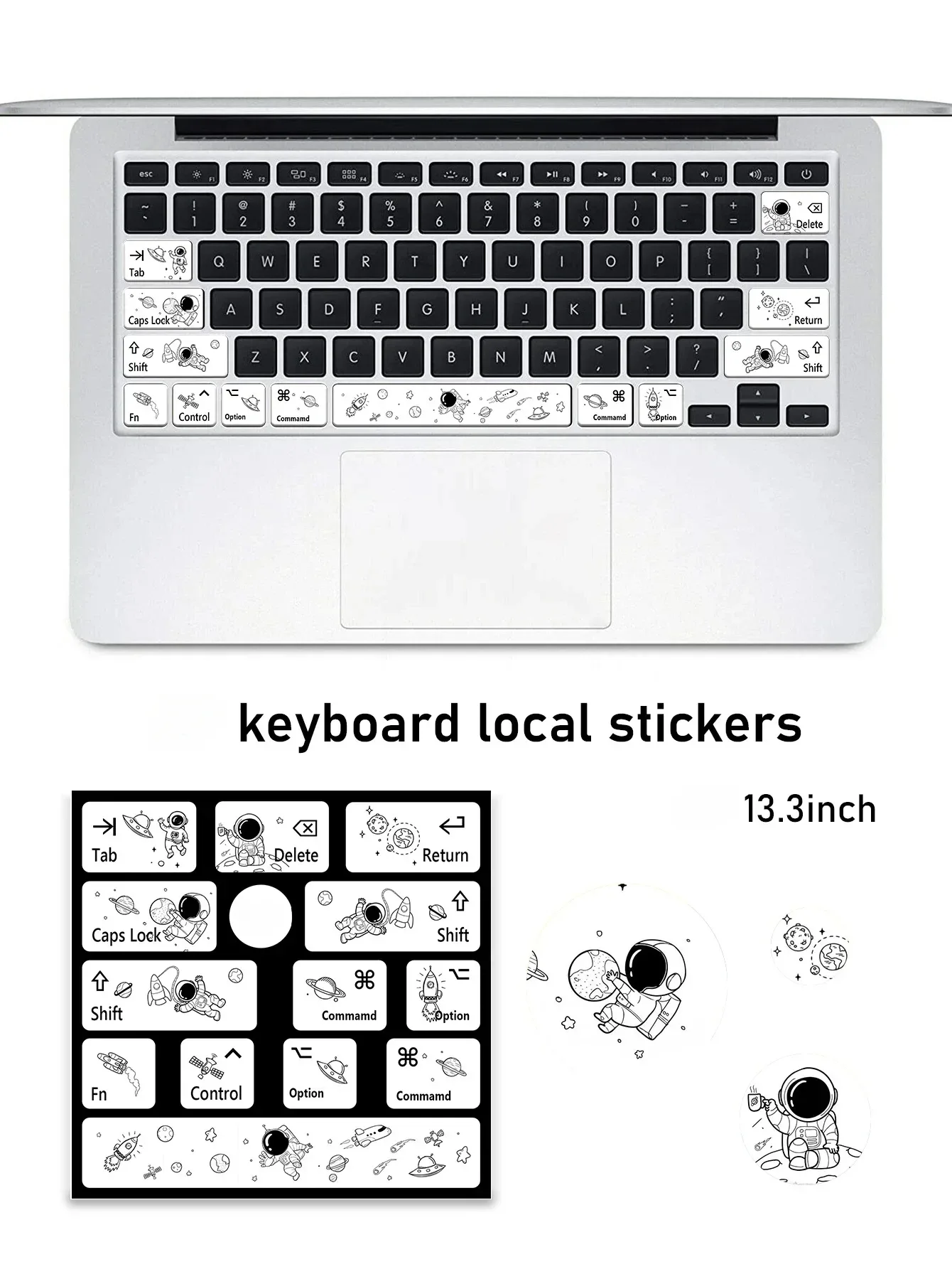 Autocollants décoratifs et anti-usure pour touches de clavier d'ordinateur portable slide 10