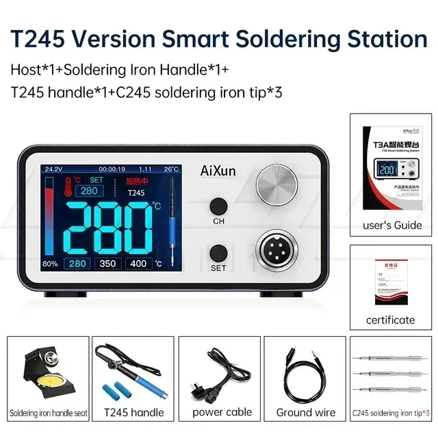 Station de soudage intelligente Aixun T3A 200W compatible T12/T245 slide 7