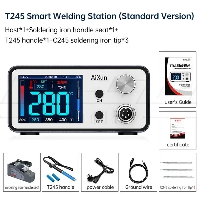 Station de soudage intelligente Aixun T3A 200W compatible T12/T245 slide 8