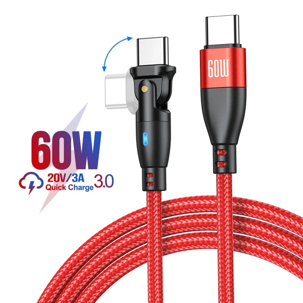 AUFU Câble USB-C vers USB-C 100W PD - Connecteur Rotatif à 180° slide 11