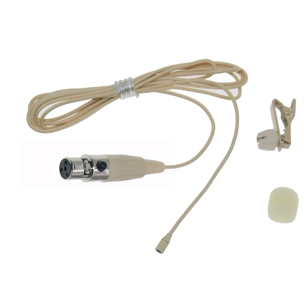 Microphone cravate ultra-miniature TL48 pour systèmes sans fil Sennheiser, Shure, AKG et MiPro (TA3F, TA4F, 3,5 mm)