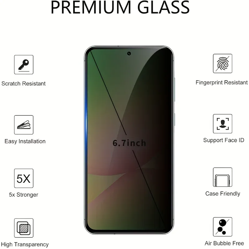 Pack 4-en-1 : Verre Trempé de Confidentialité et Protections d'Objectif pour Samsung Galaxy A56, A36, A26, A16, A06 5G - Image 5