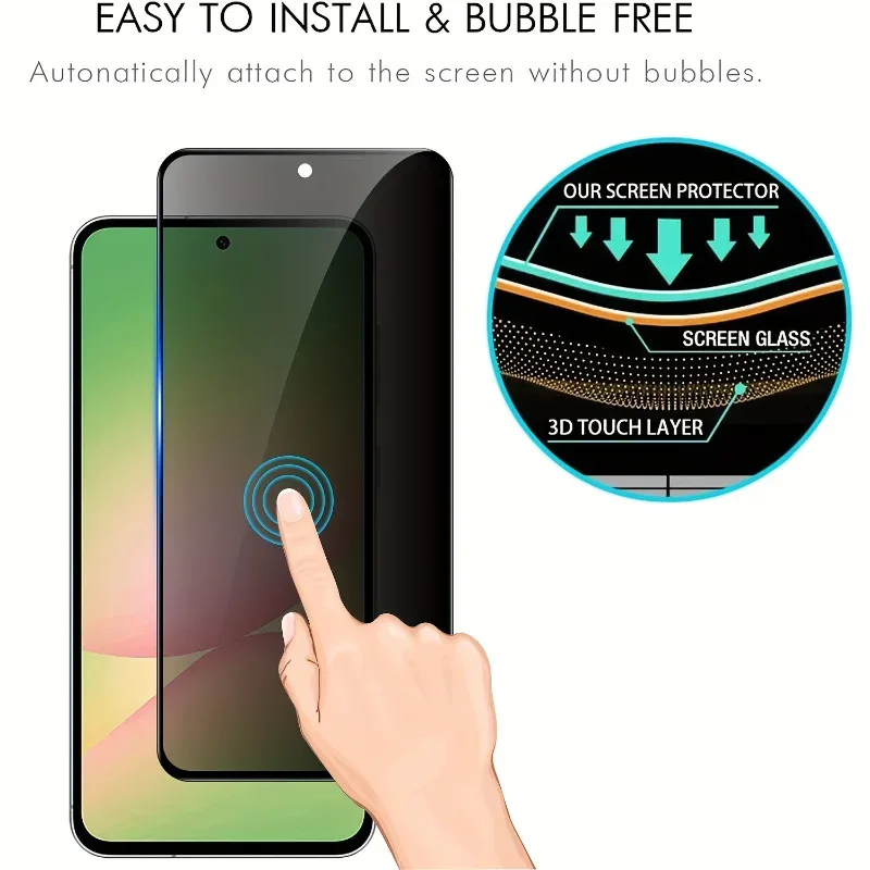 Pack 4-en-1 : Verre Trempé de Confidentialité et Protections d'Objectif pour Samsung Galaxy A56, A36, A26, A16, A06 5G - Image 3