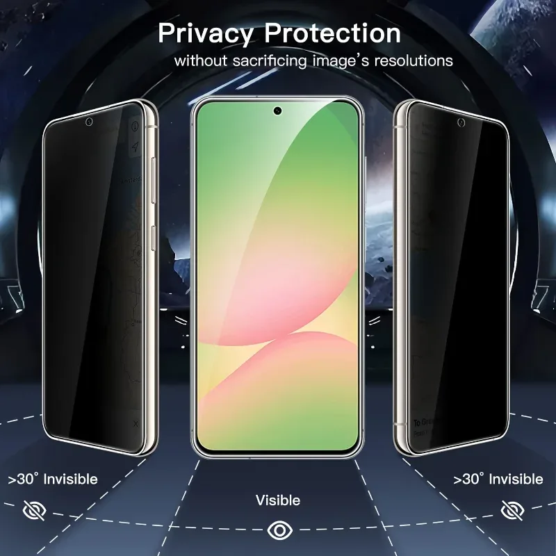 Pack 4-en-1 : Verre Trempé de Confidentialité et Protections d'Objectif pour Samsung Galaxy A56, A36, A26, A16, A06 5G - Image 4
