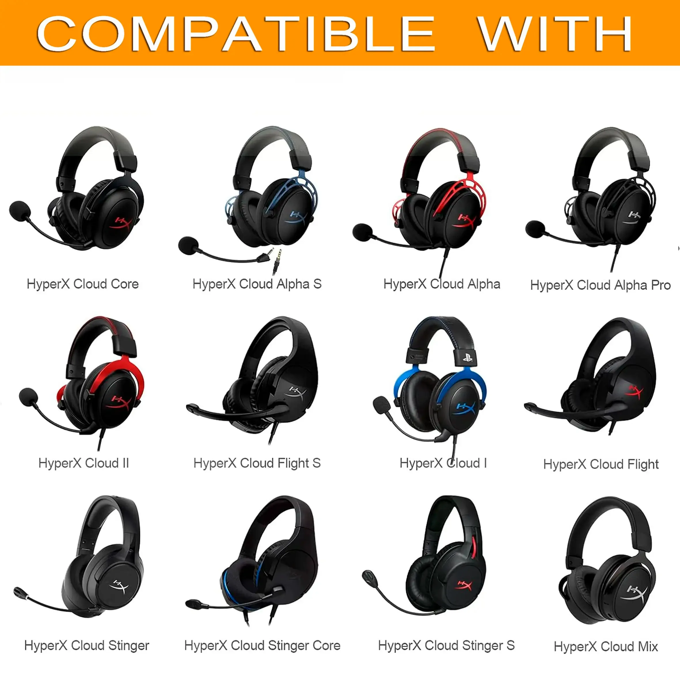 Coolig - Coussinets de remplacement en gel pour casques HyperX Cloud Stinger, Flight, II et Alpha - Image 2