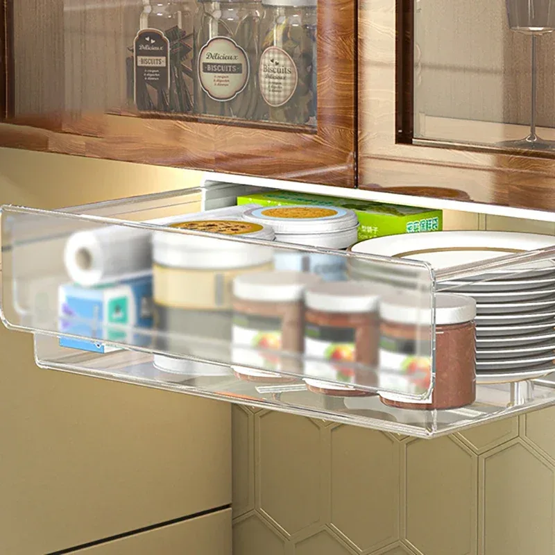 Organisateur de bureau transparent avec tiroir de rangement - Image 4