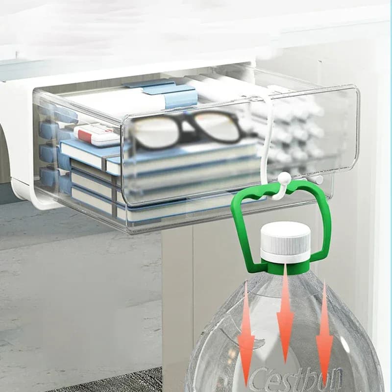 Organisateur de bureau transparent avec tiroir de rangement - Image 5