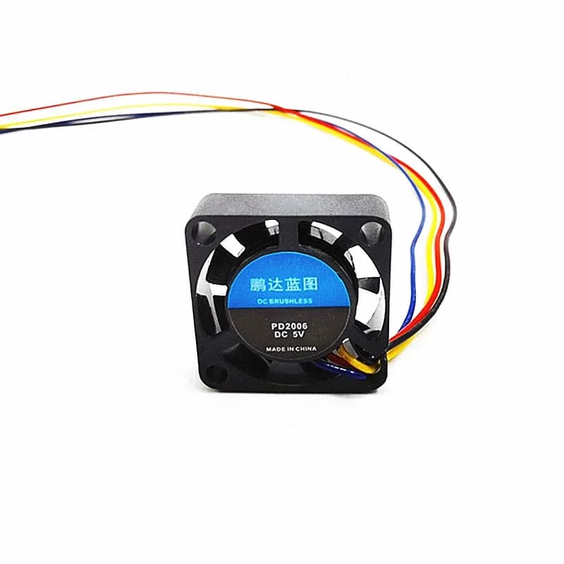 Mini ventilateur de refroidissement ultra-mince 20x20x6mm DC 5V/12V 4 broches 10 000 tr/min - Image 2