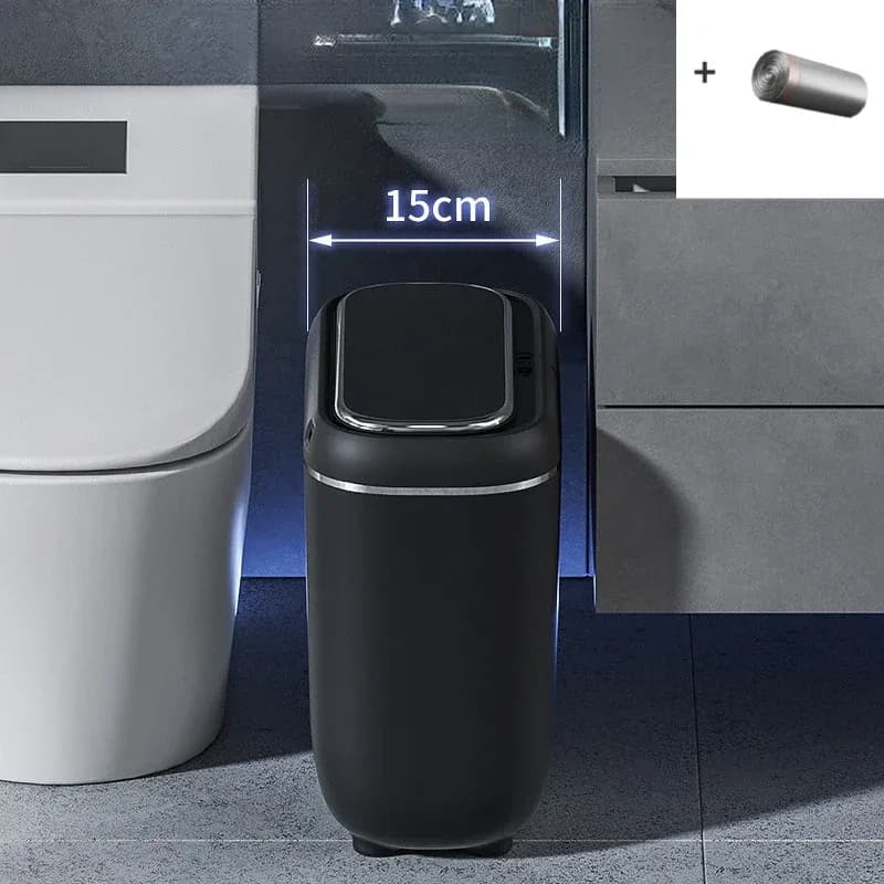 Poubelle intelligente à capteur automatique 14L - Design étroit