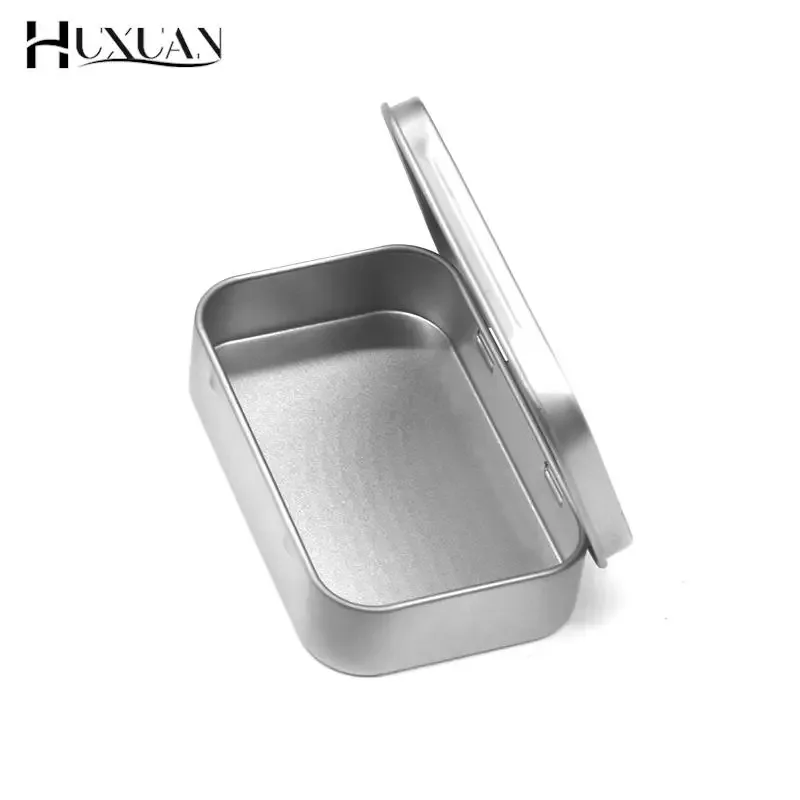 Lot de 18 boîtes de rangement rectangulaires en métal avec couvercle à charnière - Image 5