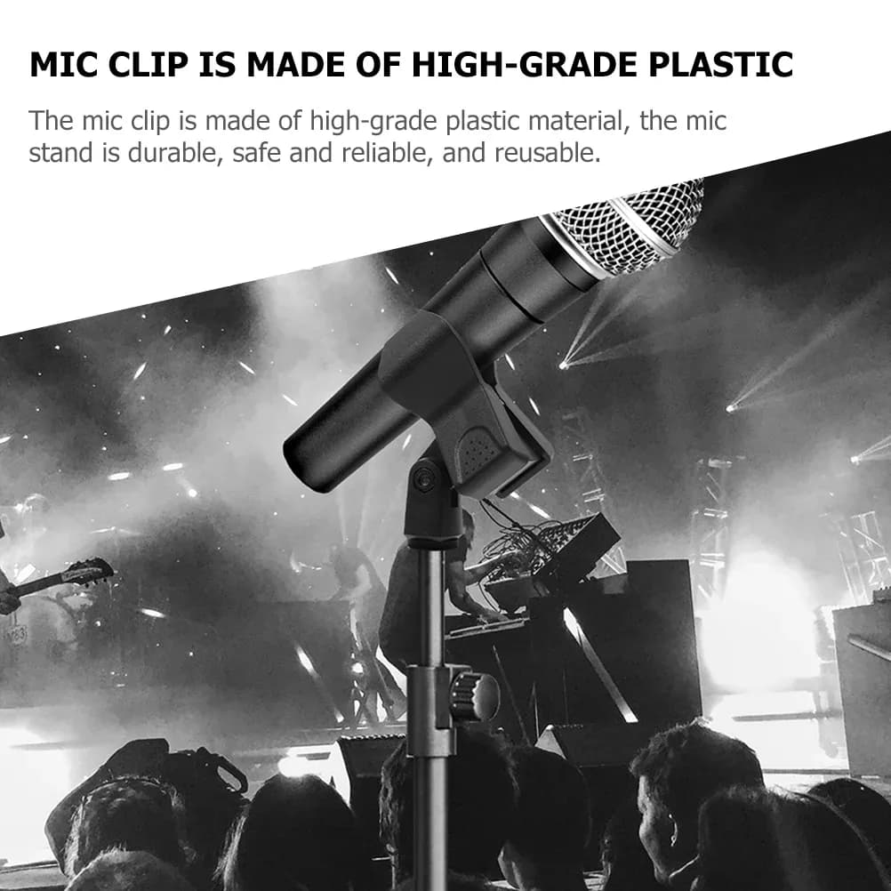 Lot de 2 supports de microphone sans fil - Clips en plastique portables - Image 6