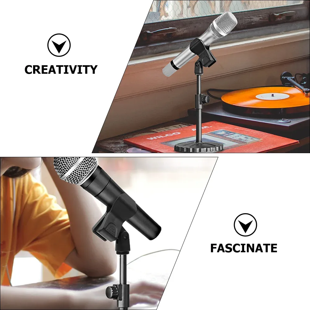 Lot de 2 supports de microphone sans fil - Clips en plastique portables - Image 4