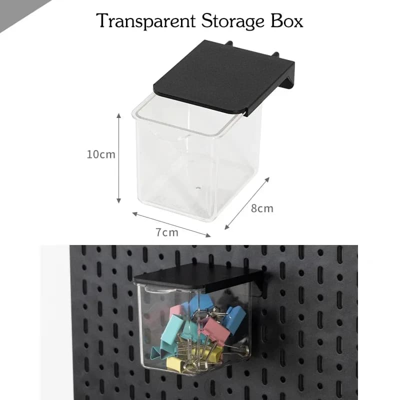 Panneau perforé mural et accessoires de rangement sans perçage slide 35