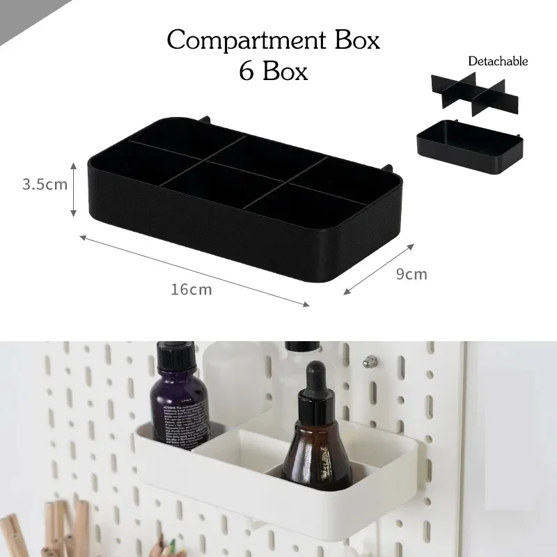 Panneau perforé mural et accessoires de rangement sans perçage slide 31