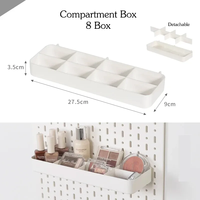 Panneau perforé mural et accessoires de rangement sans perçage slide 30