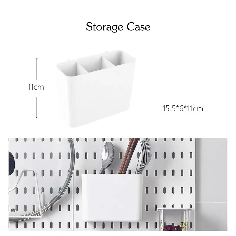 Panneau perforé mural et accessoires de rangement sans perçage slide 42