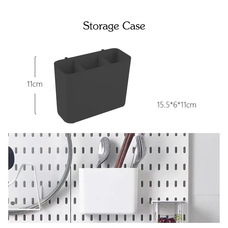 Panneau perforé mural et accessoires de rangement sans perçage slide 41