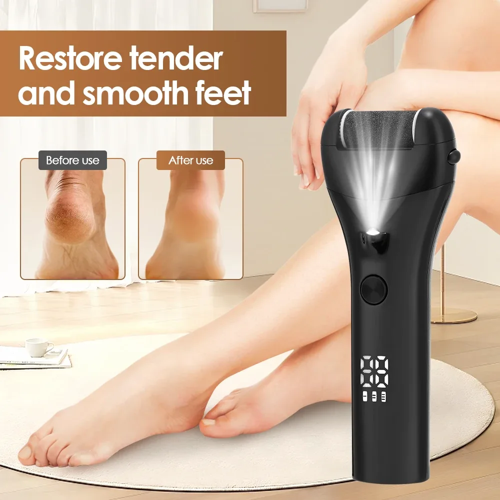 Râpe à pieds électrique professionnelle avec écran LCD et éliminateur de callosités
