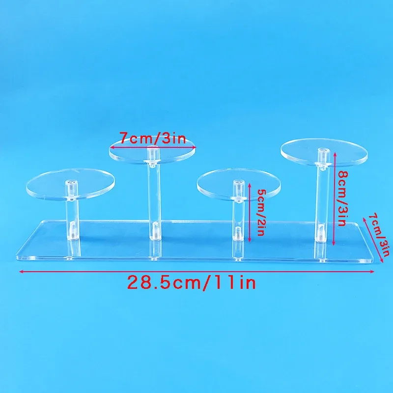 Présentoir en acrylique transparent à 4 niveaux pour parfums et figurines slide 8