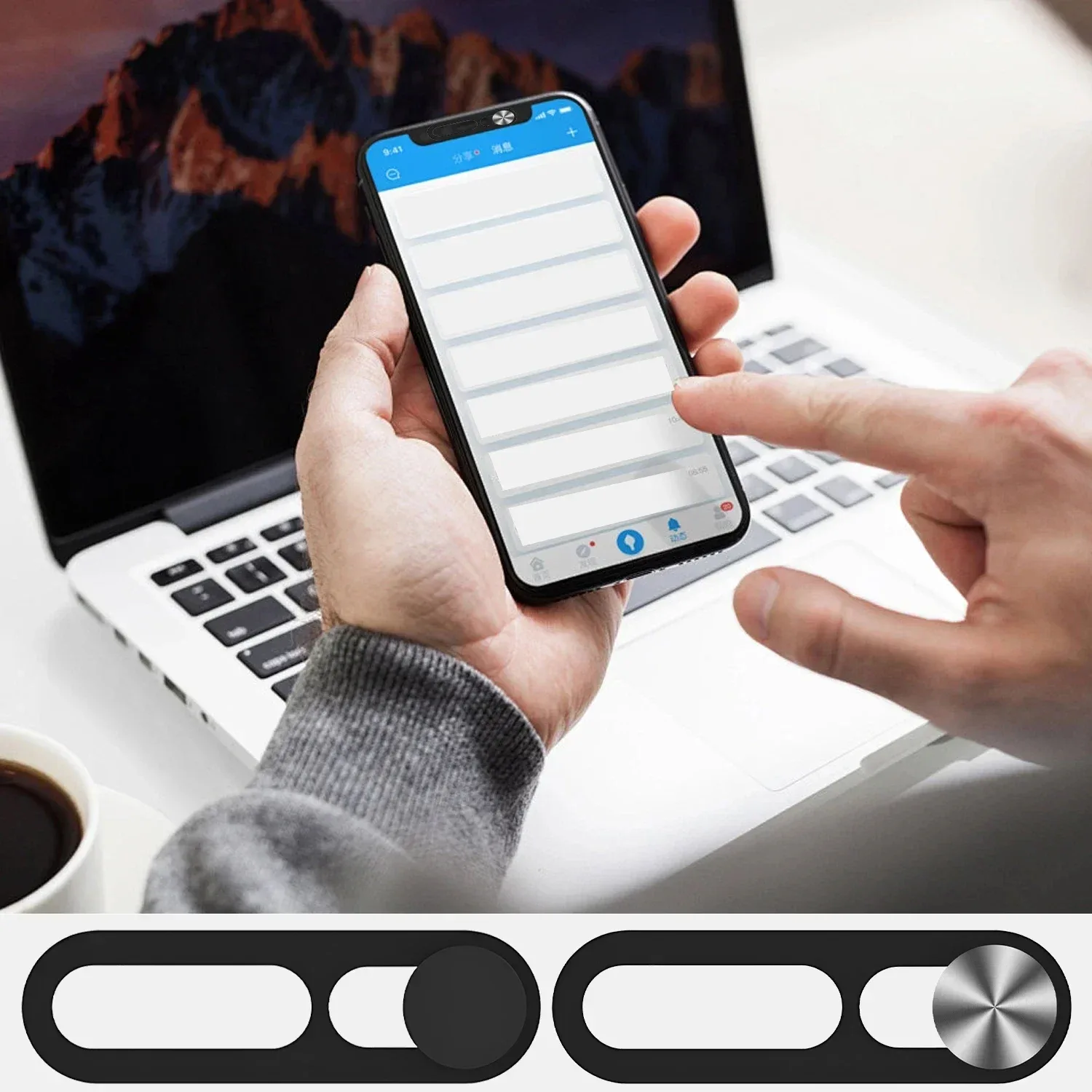 Cache-caméra de confidentialité coulissant pour iPhone 14, 15, 16 et tablettes slide 3