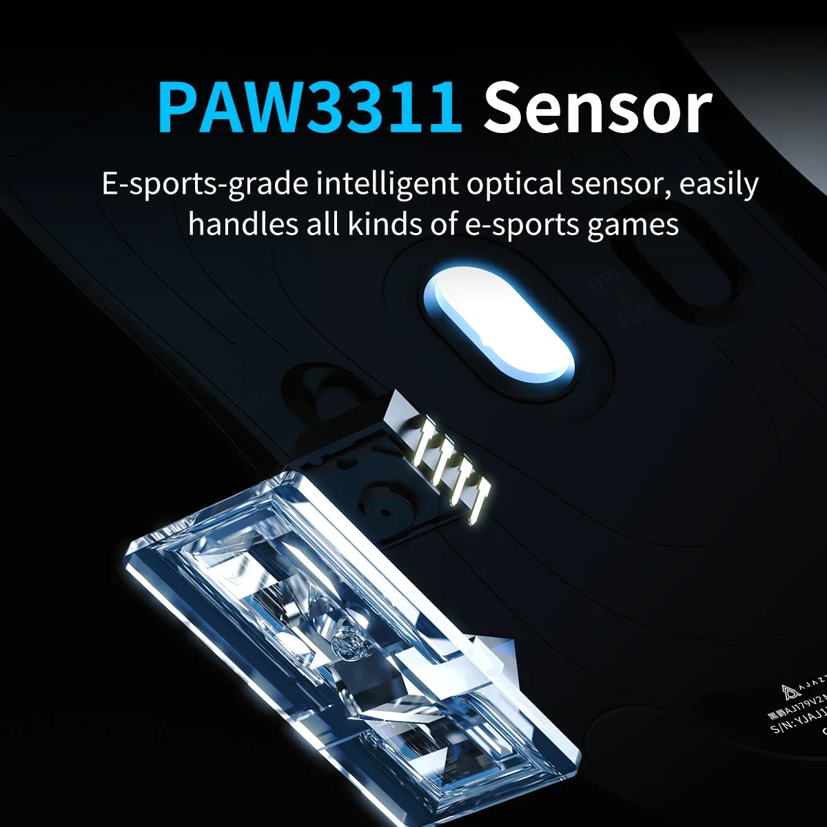 AJAZZ AJ179V2 MAX Souris Gaming Triple Mode avec Station de Charge Magnétique, Capteur PAW3311, 8K - Image 3