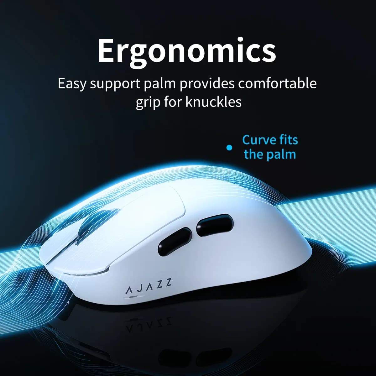 AJAZZ AJ179V2 MAX Souris Gaming Triple Mode avec Station de Charge Magnétique, Capteur PAW3311, 8K - Image 1