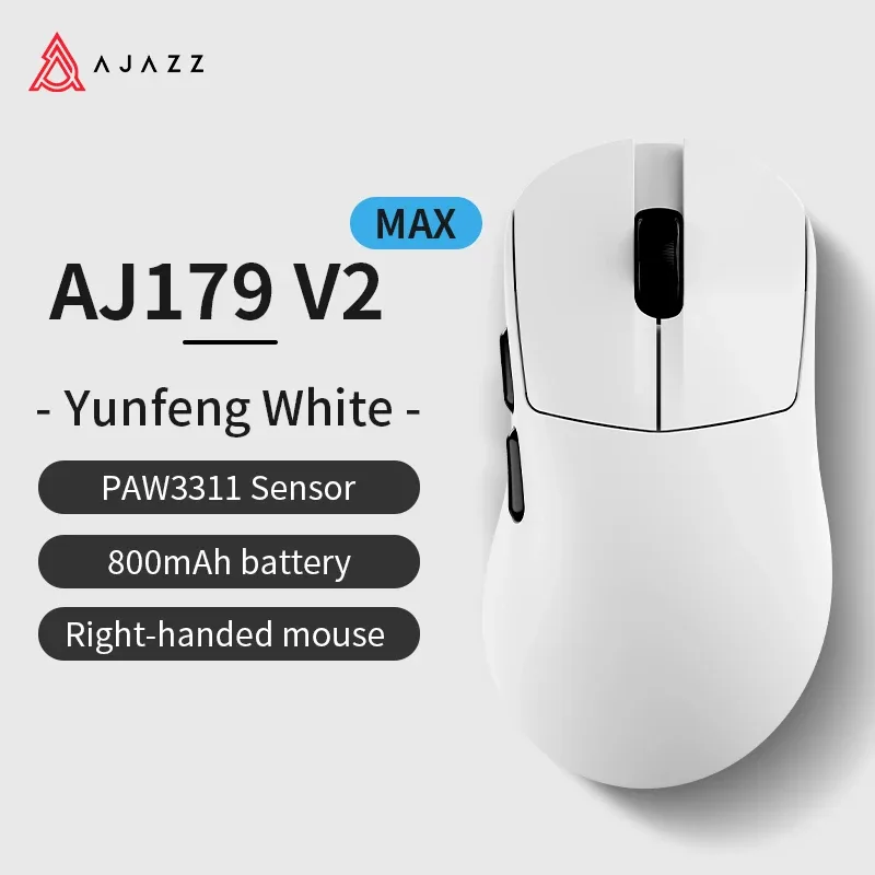 AJAZZ AJ179V2 MAX Souris Gaming Triple Mode avec Station de Charge Magnétique, Capteur PAW3311, 8K slide 7