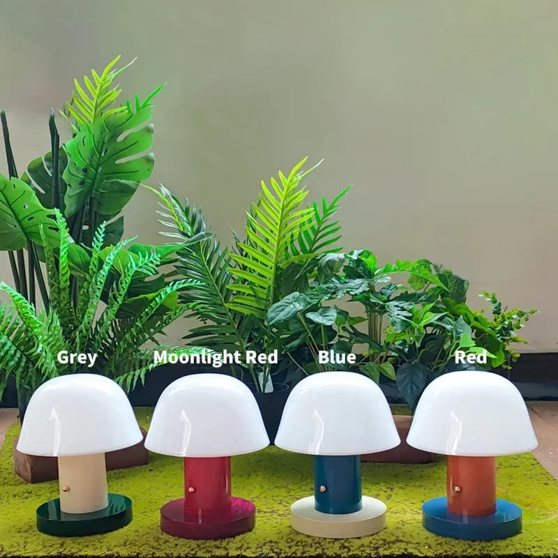 Lampe de table LED tactile et rechargeable en forme de champignon - Image 6