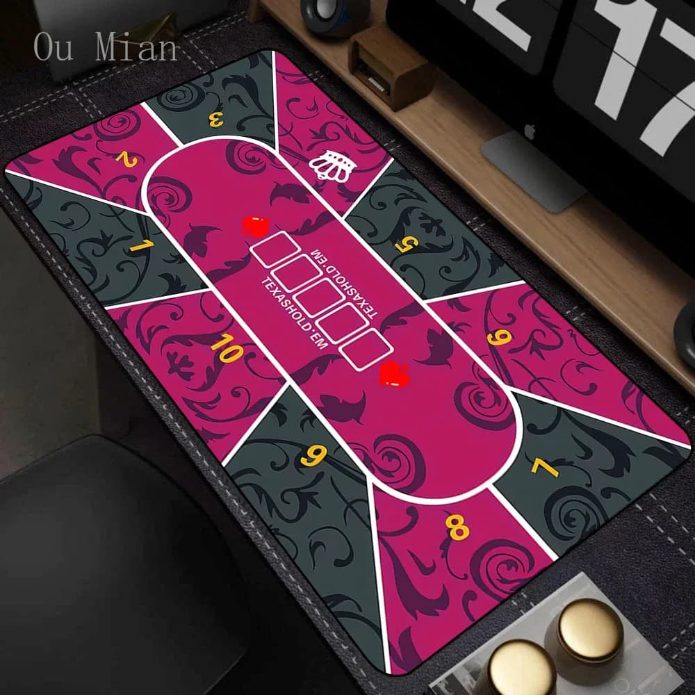 Tapis de Poker Texas Hold'em antidérapant en caoutchouc épais