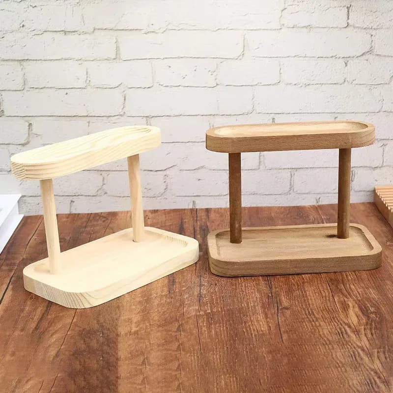 Étagère de rangement en bois à 2 niveaux pour bureau et cosmétiques - Image 4
