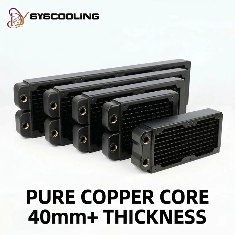 Radiateur en cuivre SysCooling Série RC 40mm - Haute Performance (120/160/240/360/480mm)