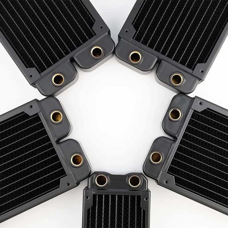 Radiateur en cuivre SysCooling Série RC 40mm - Haute Performance (120/160/240/360/480mm) slide 2