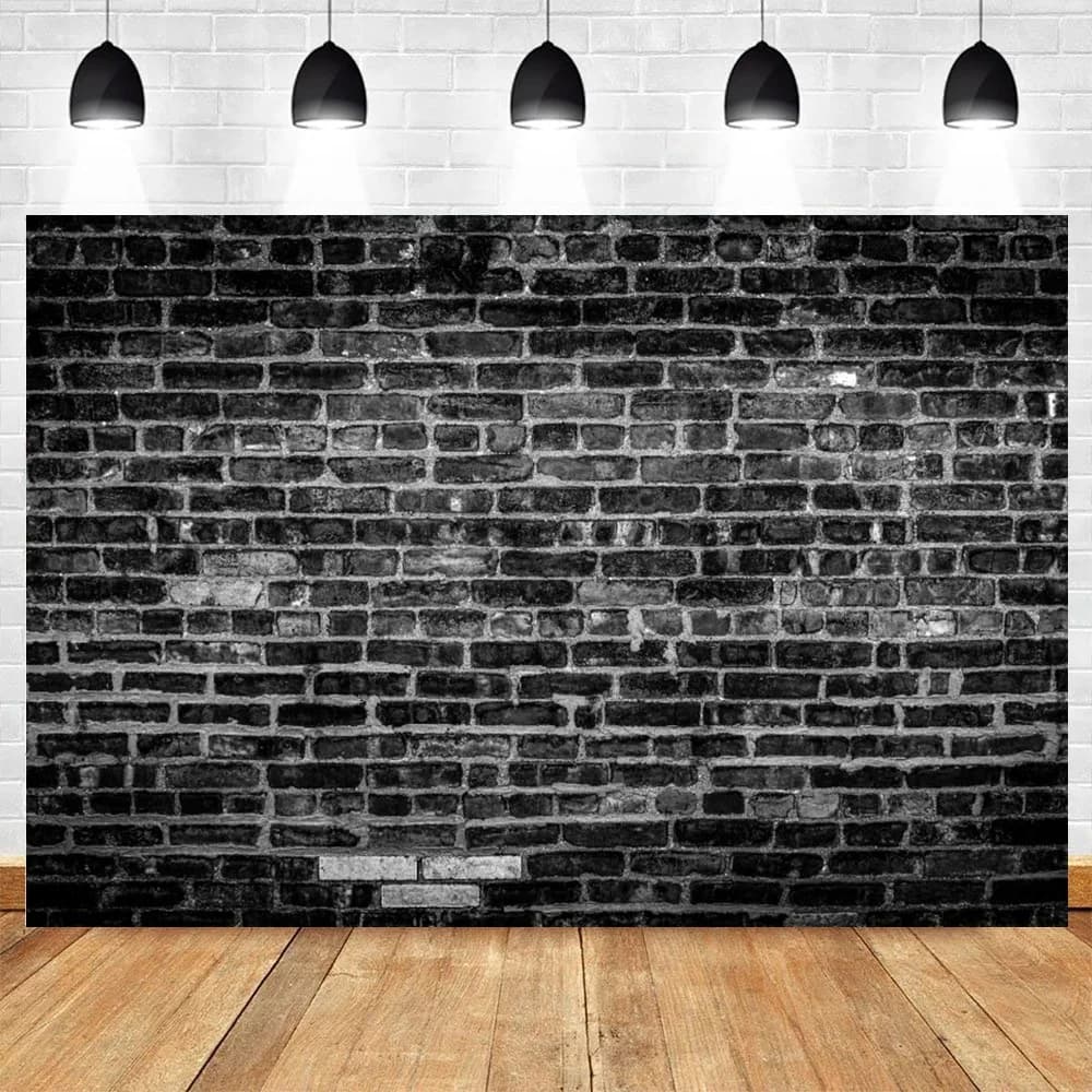Fond de studio photo : Mur de briques blanches et sol en bois slide 18