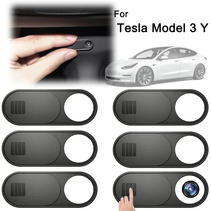 Cache-caméra coulissant ultra-mince pour Tesla Model 3, Model Y, ordinateurs portables et PC