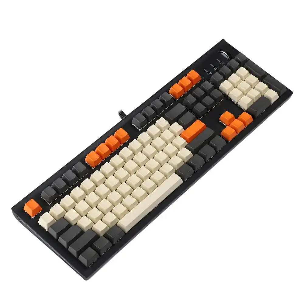 YMDK - Set de touches en PBT épais blanc, profil OEM, 61/87/104 touches pour clavier mécanique MX slide 5