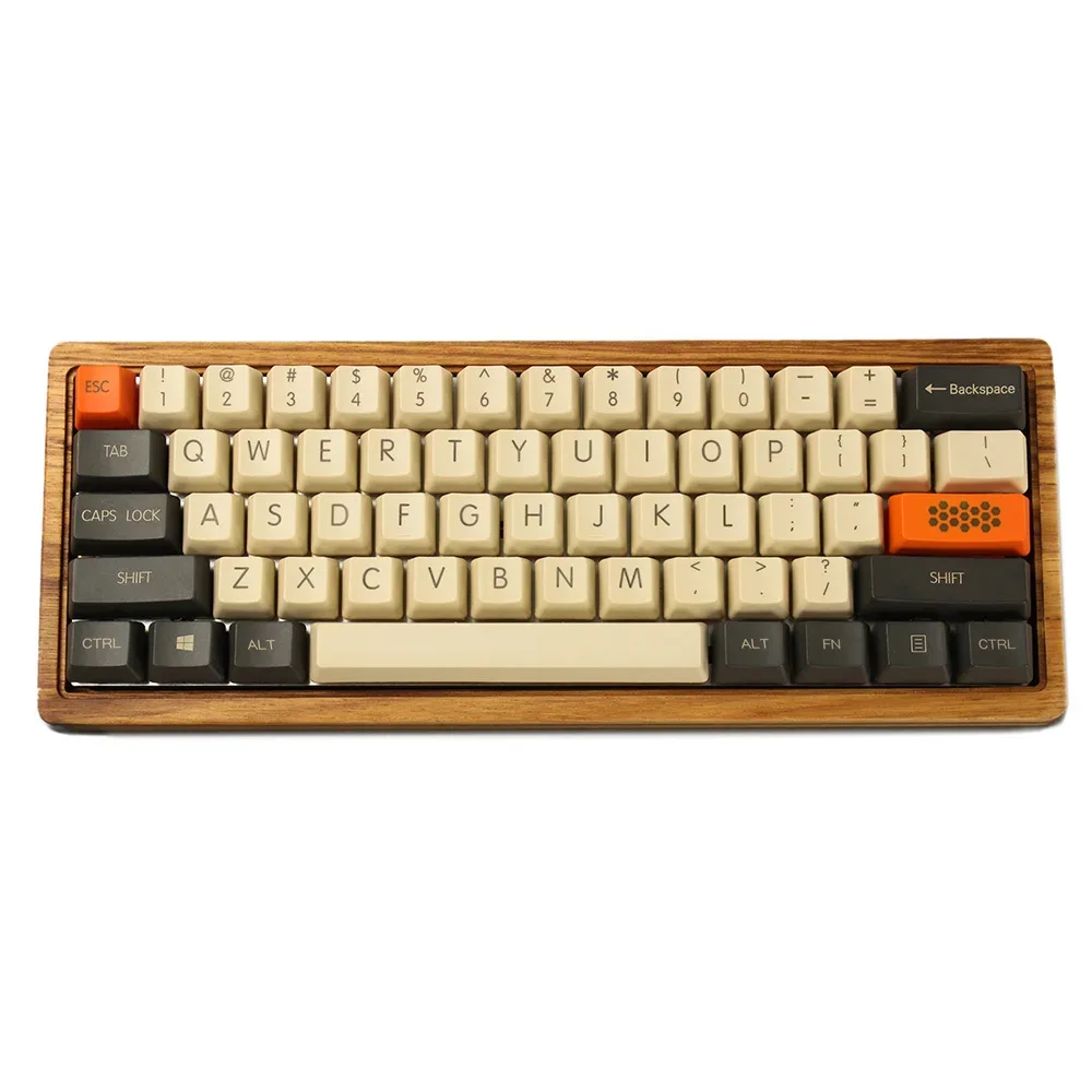 YMDK - Set de touches en PBT épais blanc, profil OEM, 61/87/104 touches pour clavier mécanique MX
