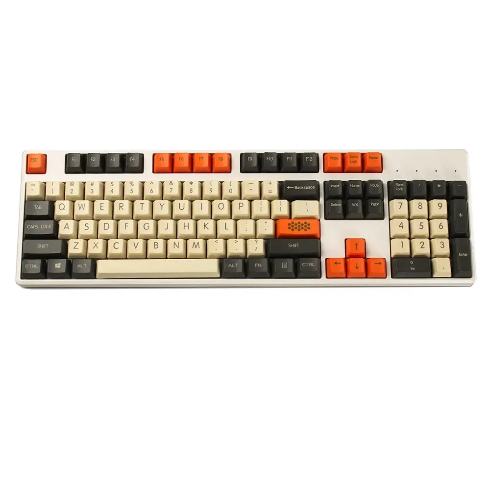 YMDK - Set de touches en PBT épais blanc, profil OEM, 61/87/104 touches pour clavier mécanique MX slide 13