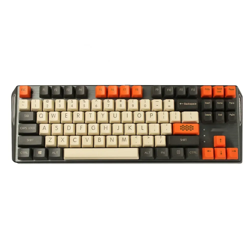 YMDK - Set de touches en PBT épais blanc, profil OEM, 61/87/104 touches pour clavier mécanique MX slide 14