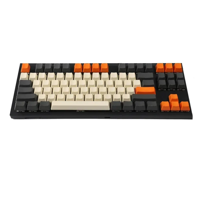 YMDK - Set de touches en PBT épais blanc, profil OEM, 61/87/104 touches pour clavier mécanique MX slide 8