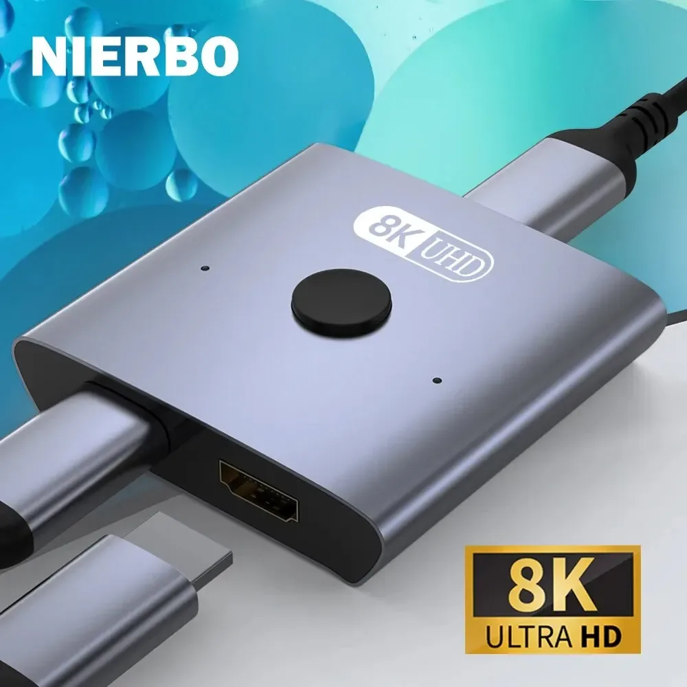 Commutateur HDMI 2.1 Bidirectionnel 8K NIERBO - 48 Gbps - 8K@60Hz / 4K@120Hz - Image 1